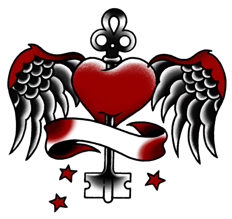 Angel Wing Heart Tattoo