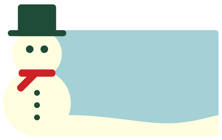 Vintage Christmas Snowman Label