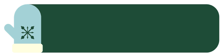 Blue Mitten Christmas Tag