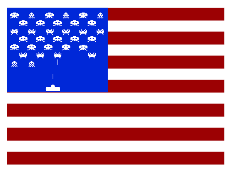 Space Invaders USA Flag