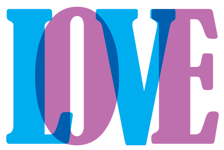 Love Two Toned Letters