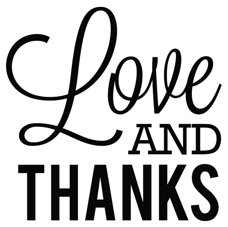 Love And Thanks Quote Script