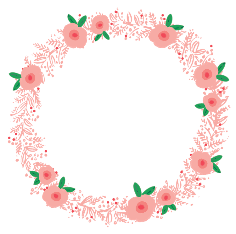 Pink Floral Wreath