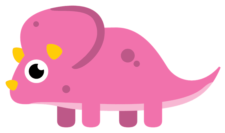 Pink Triceratops Dinosaur