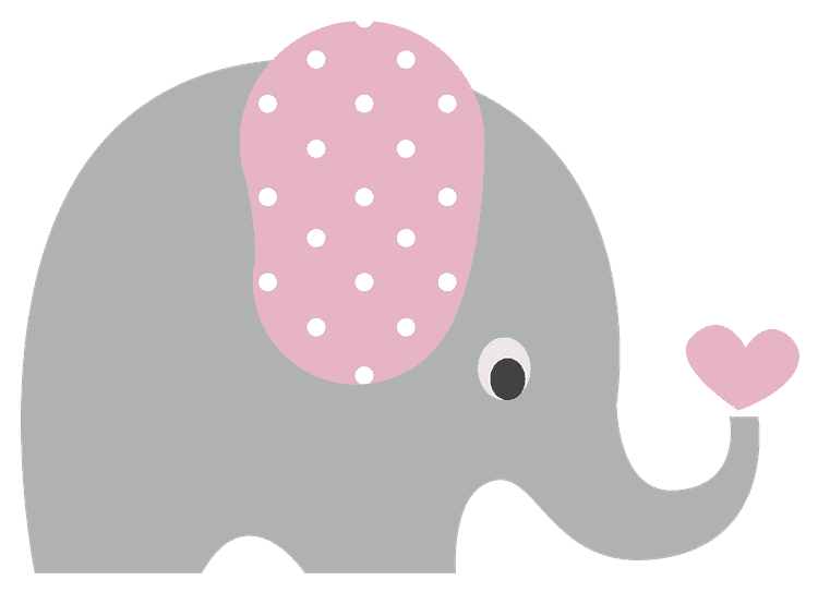 Cute Love Heart Elephant