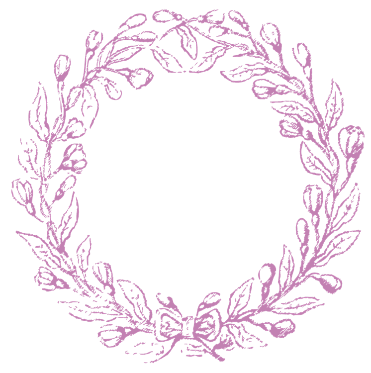 Purple Floral Wreath