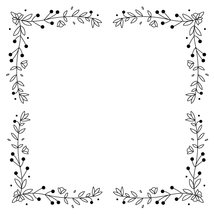 Floral Decoration Border