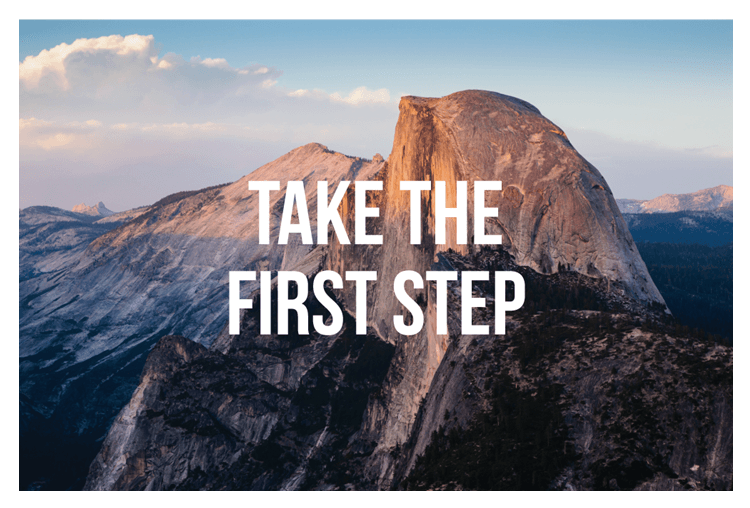 First Step Motivational Quote