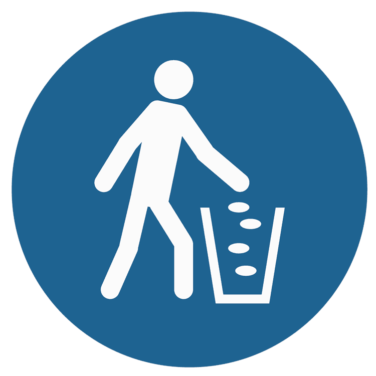Put Litter In Bins Provided