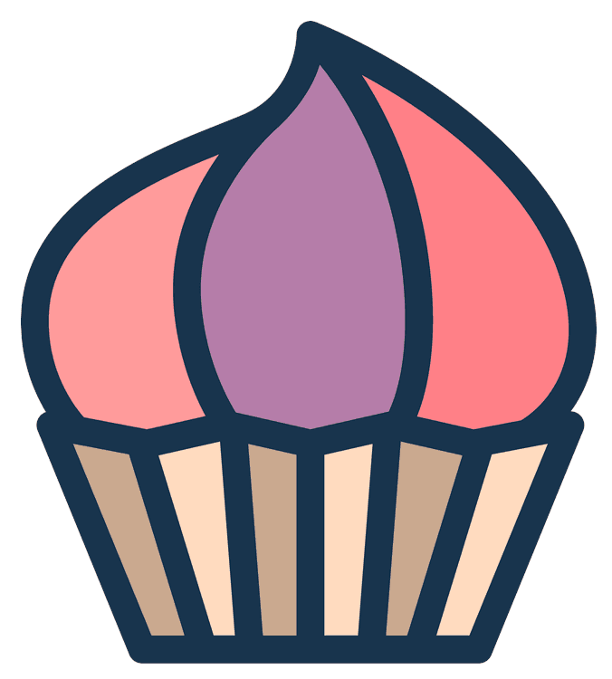 Pink and Purple Cupcake