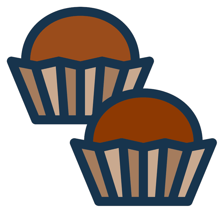 Two Chocolate Cupcakes