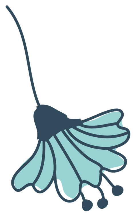 Turquoise Drop Flower