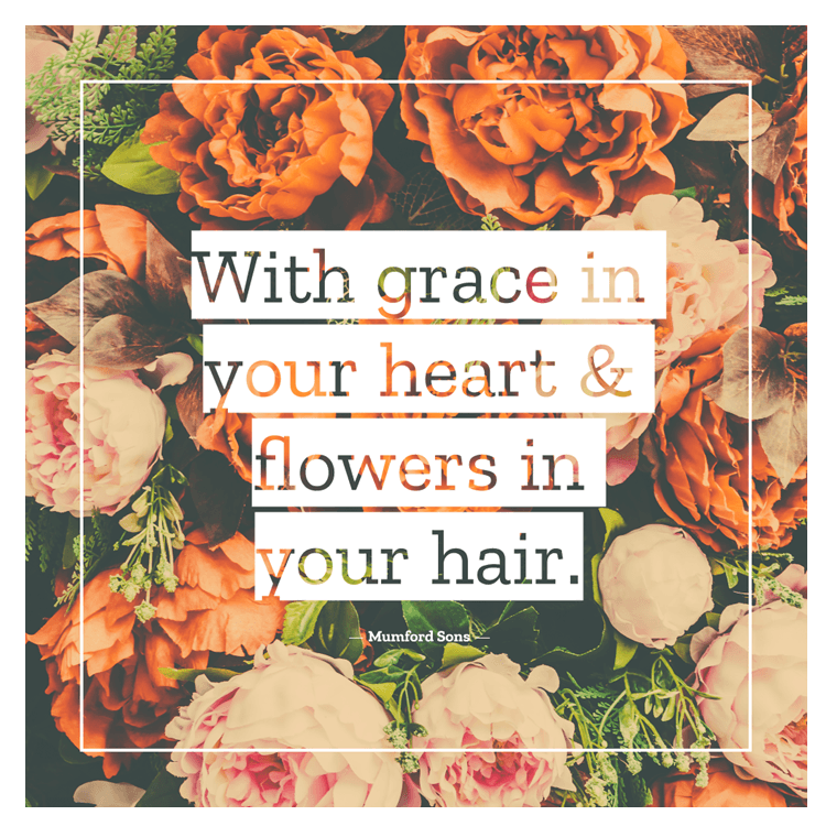 Floral Background Message