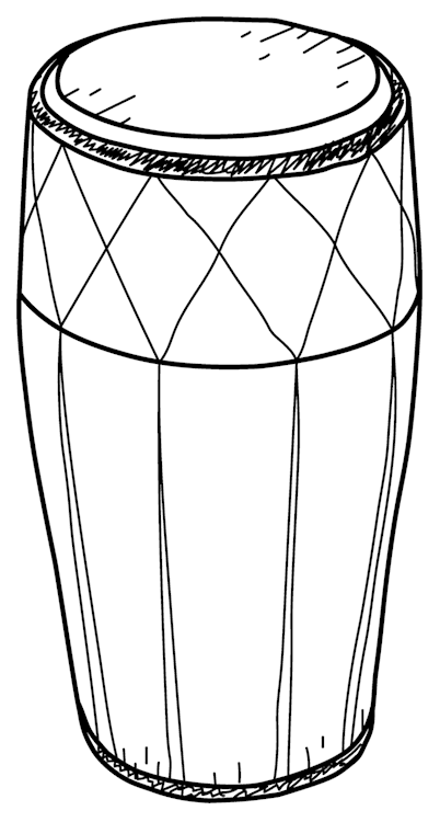 Hand Drawn Drum