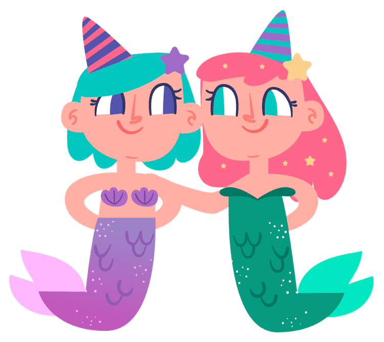 Friend Birthday Mermaids