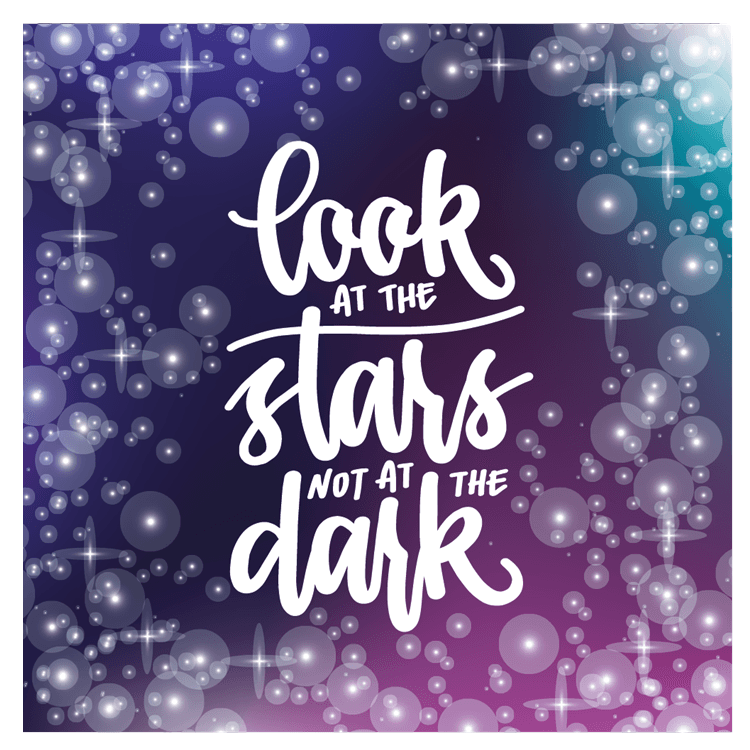 Look at the Stars Motivational Quote