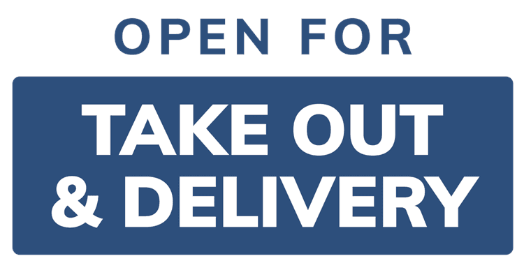 Open for take out and delivery