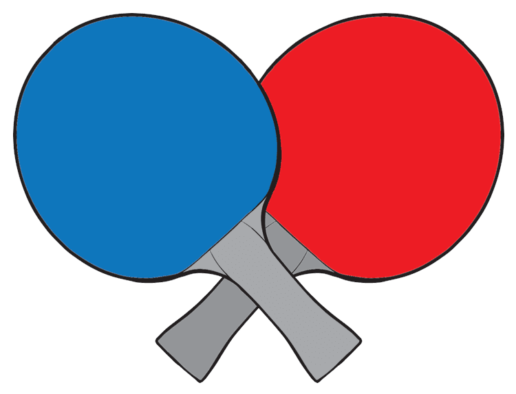 Ping Pong Crossed Racquets