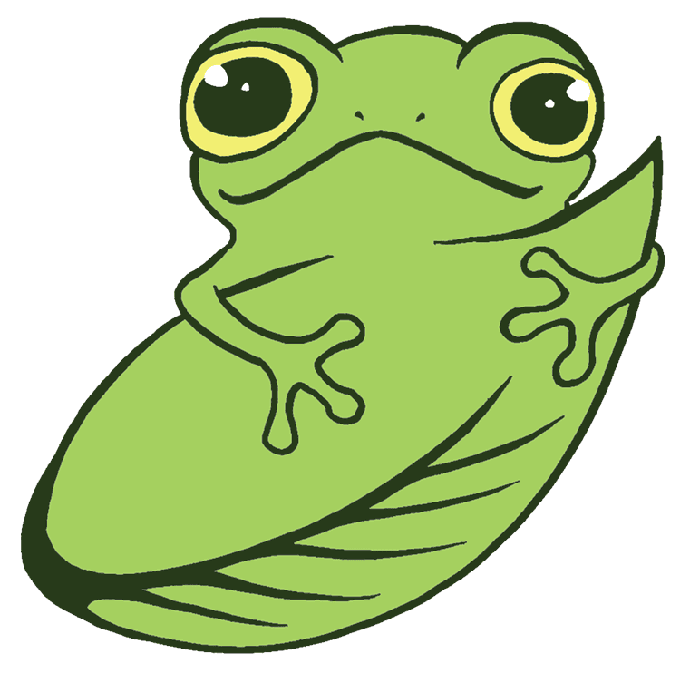 Frog Hugging Leaf