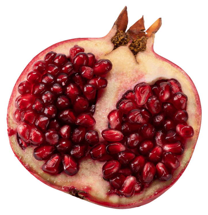 Pomegranate Halved