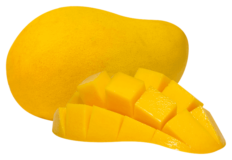 Mango Whole and Halved