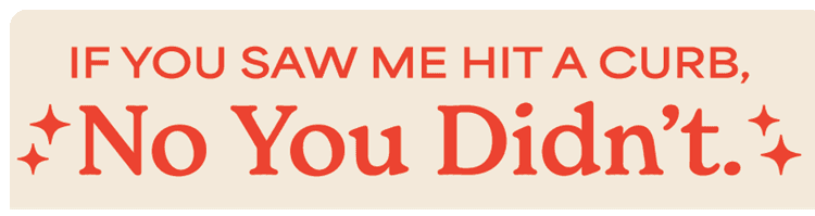 If You Saw Me Hit A Curb, No You Did not