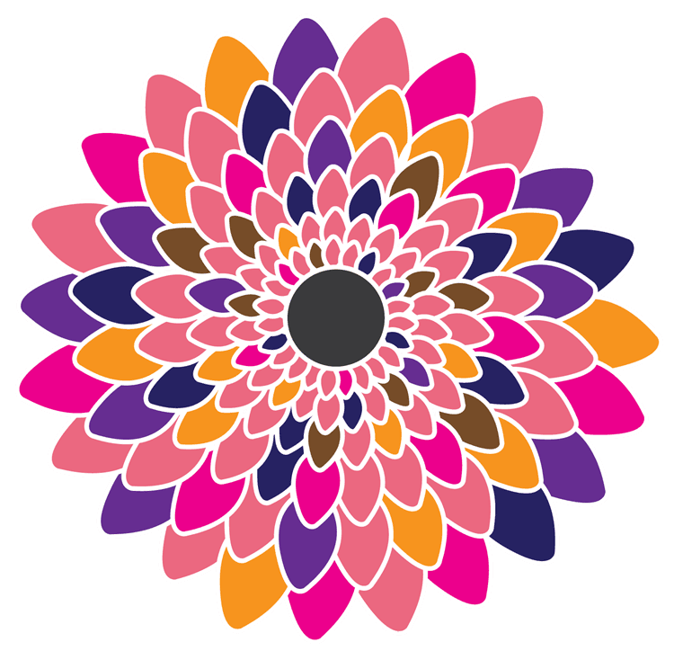 Colorful Graphic Flower