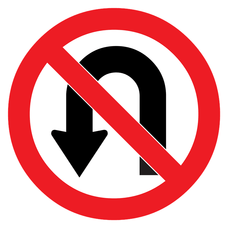 no u-turns