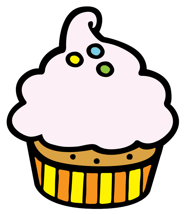 White Icing Cupcake