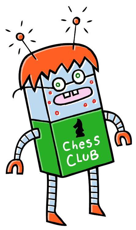 Funny Chess Club Nerdbot