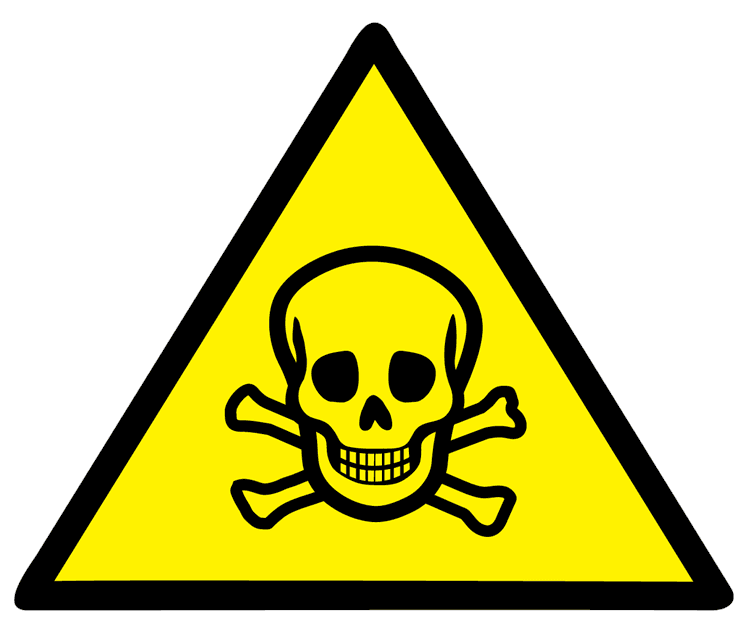 Poison Sign Skull and Crossbones